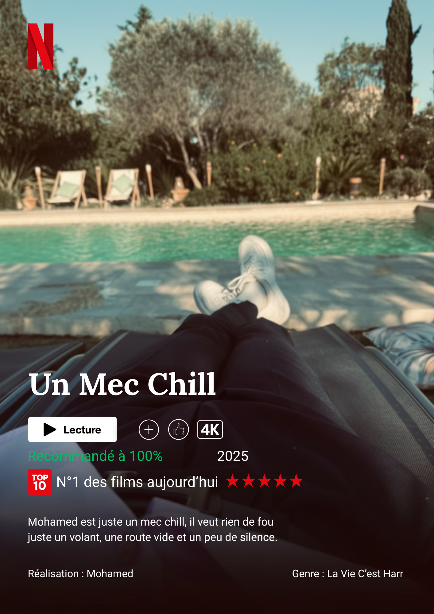 Affiche style Netflix personnalisée avec photo, cadre photo décoration murale salon, idée cadeau.