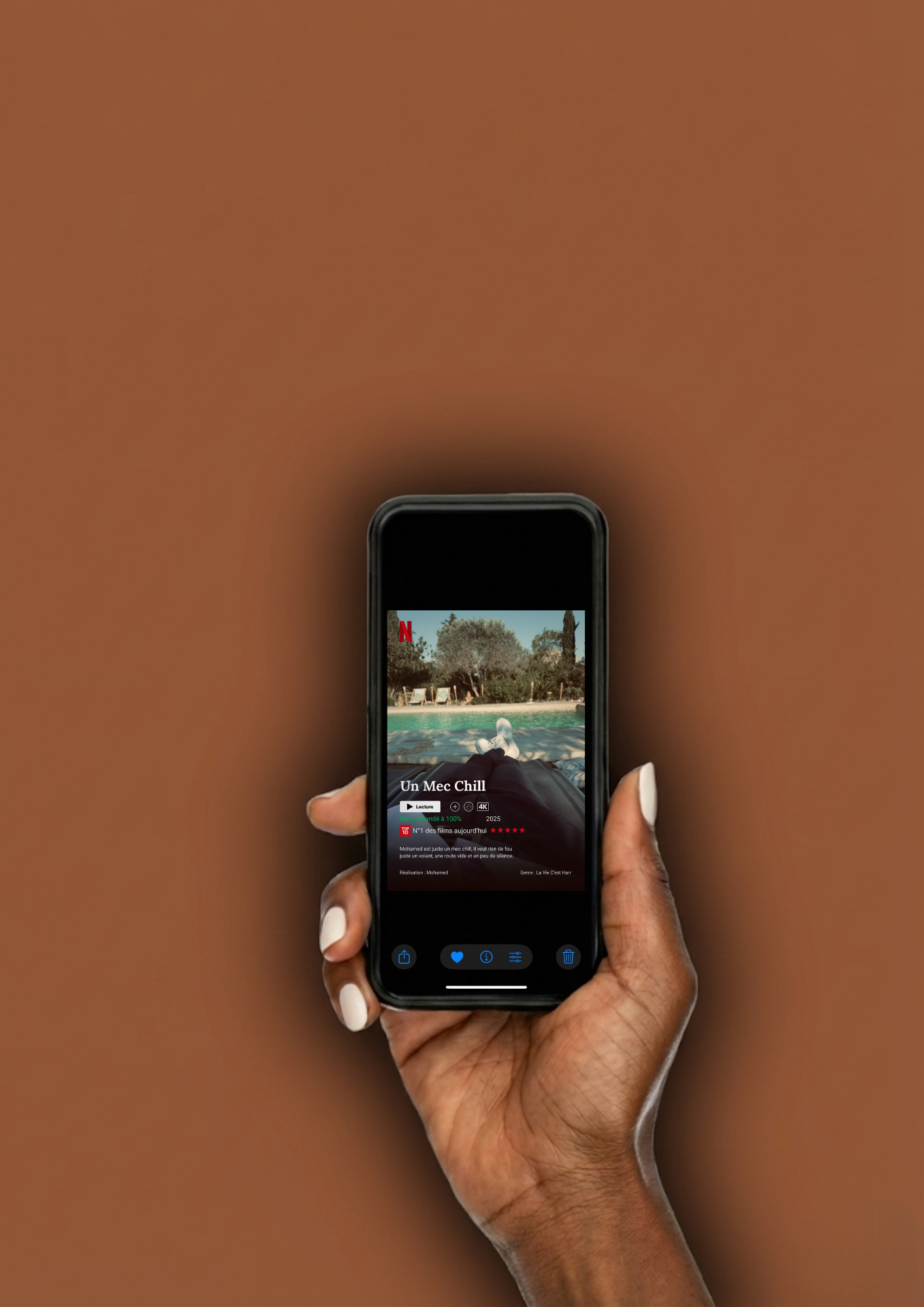 Affiche style Netflix personnalisée avec photo, cadre photo décoration murale salon, idée cadeau.