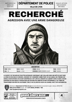 Affiche photo personnalisé style avis de recherche Wanted. Une décoration murale originale inspirée de GTA avec votre portrait en dessin.