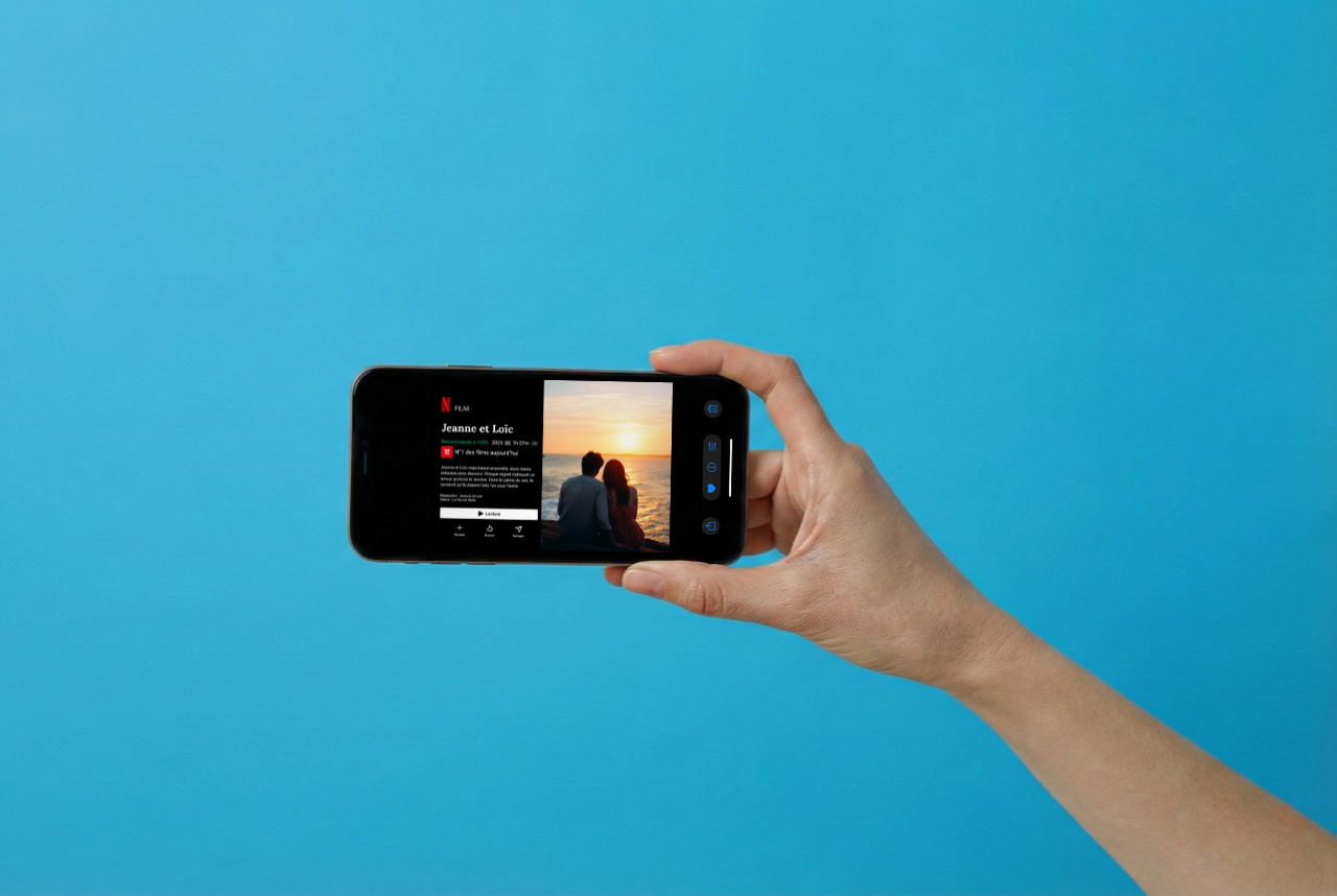affiche photo personnalisé style interface Netflix avec photo, idée cadeau original décoration murale.
