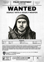 Affiche photo personnalisé style avis de recherche, idée de cadeau. Une décoration murale originale inspirée de GTA avec votre portrait en dessin.