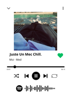 Cadre photo personnalisé style lecteur Spotify avec code scannable pour écouter de la musique, idée cadeau couple, amis et famille.