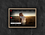 Cadre photo personnalisé style interface Netflix avec photo, idée cadeau original décoration murale.