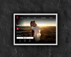 Cadre photo personnalisé style interface Netflix avec photo, idée cadeau original décoration murale.