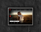 Cadre photo personnalisé style interface Netflix avec photo, idée cadeau original décoration murale.