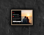 Cadre photo personnalisé style interface Netflix avec photo, idée cadeau original décoration murale.