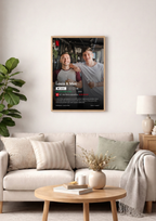 Cadre photo style Netflix personnalisée avec photo, cadre photo décoration murale salon, idée cadeau.