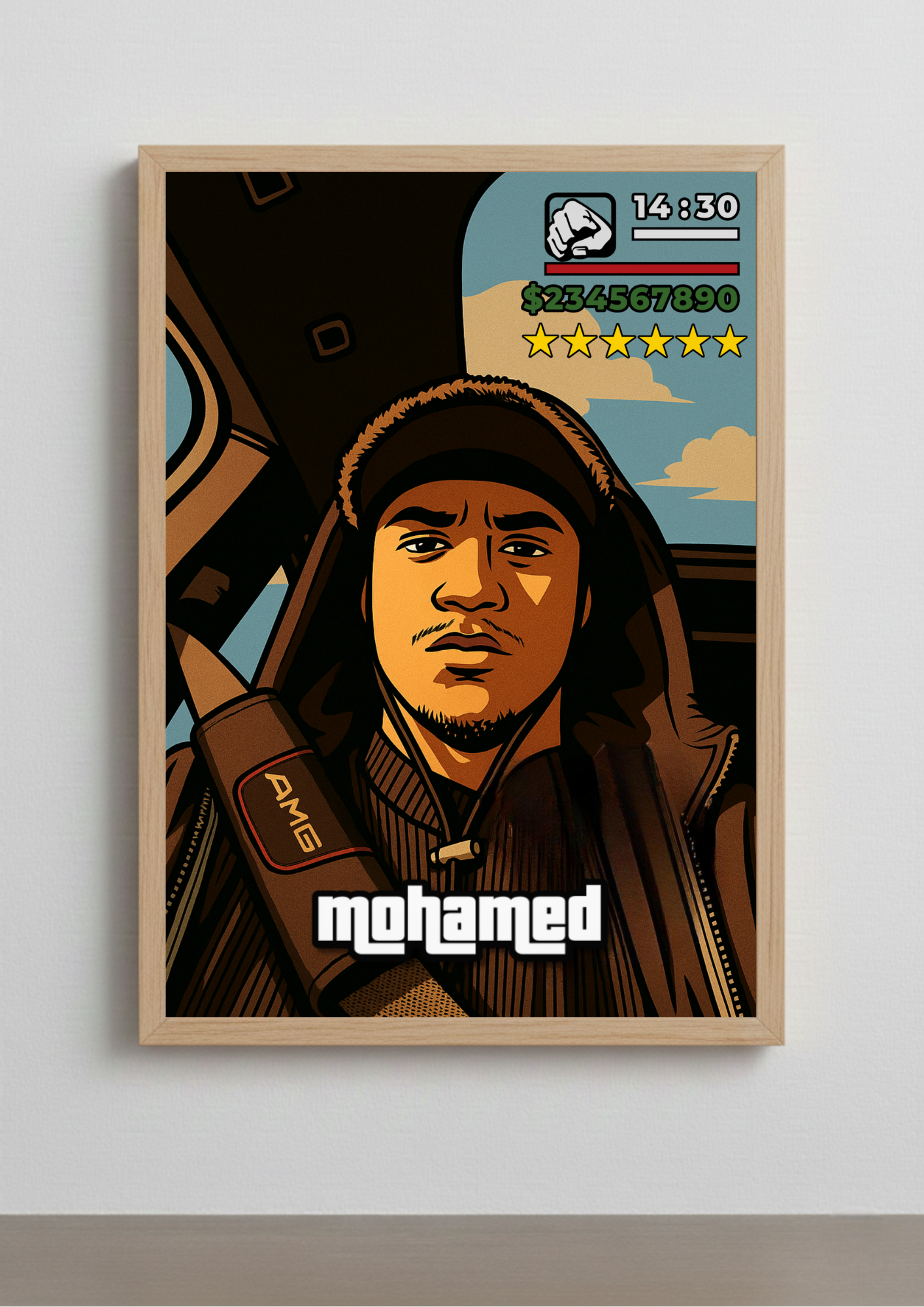 Cadre photo personnalisé style GTA San Andreas