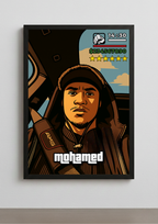Cadre photo personnalisé style GTA San Andrea, idée de cadeau pour amis, couple ou famille.