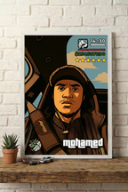 Cadre photo personnalisé style jeu vidéo GTA avec mini-map radar et interface HUD complète cadeau pour amis.