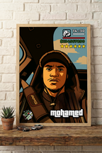 Cadre photo personnalisé style jeu vidéo GTA avec mini-map radar et interface HUD complète cadeau pour amis.