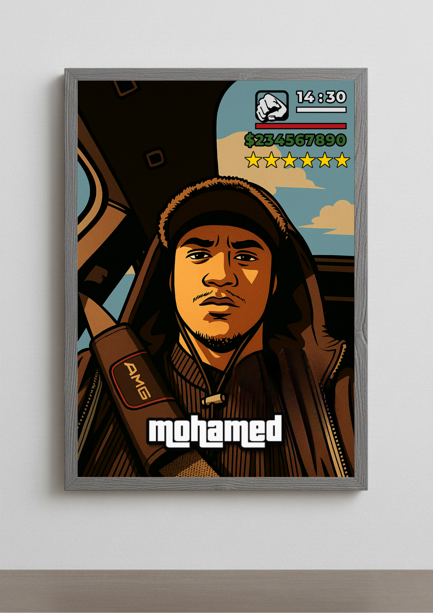 Cadre photo personnalisé style GTA San Andreas