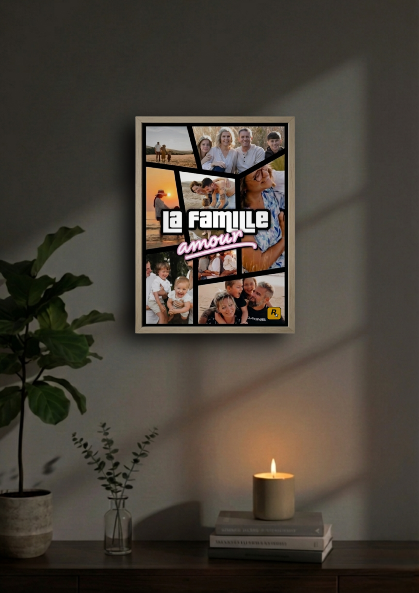 Idée de cadeau affiche personnalisable pour décoration murale.