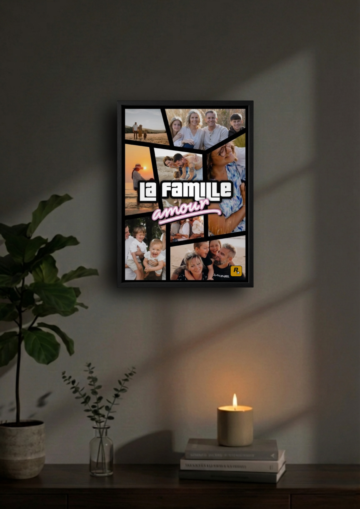 Idée de cadeau affiche personnalisable pour décoration murale.