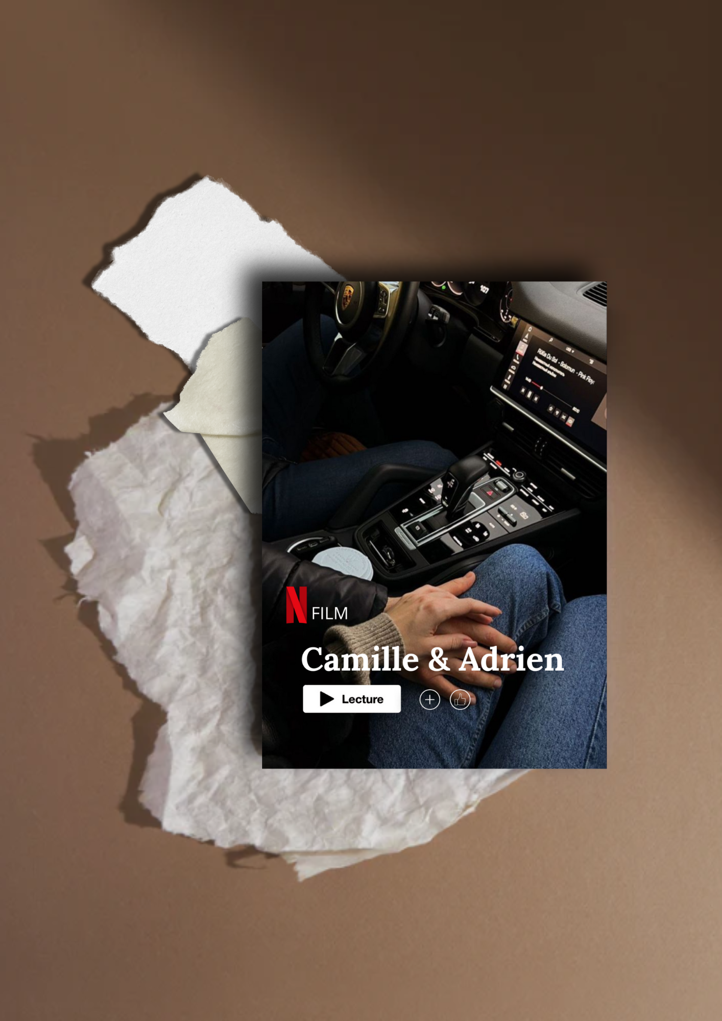 Affiche photo personnalisé style Netflix minimaliste. Une idée cadeau originale.